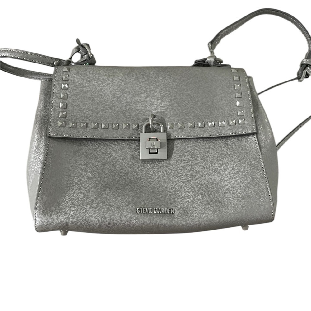 Steve Madden Shoulder Bag Turn Lock Handbag for Women.